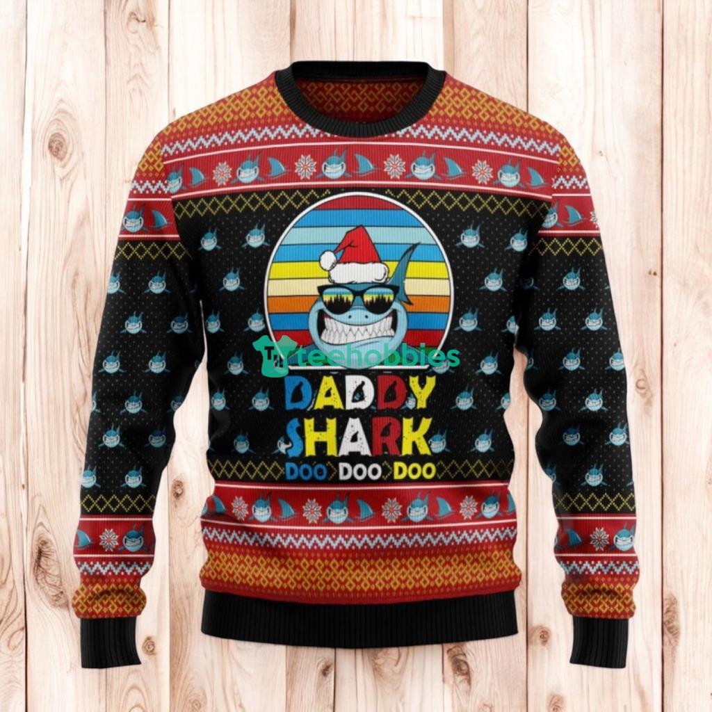 Christmas Ugly Sweater Daddy Shark Funny Unisex Sweater Gift