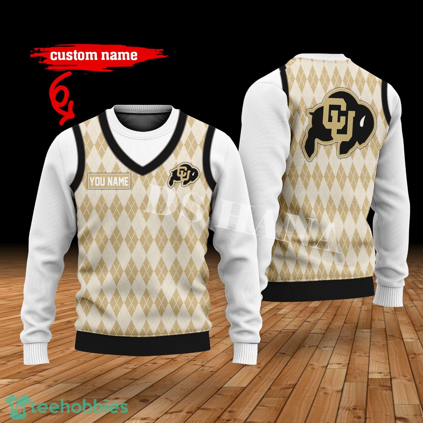 Colorado Buffaloes Custom Name New Style Sweater Ghile Style 3D Print Christmas Sweater