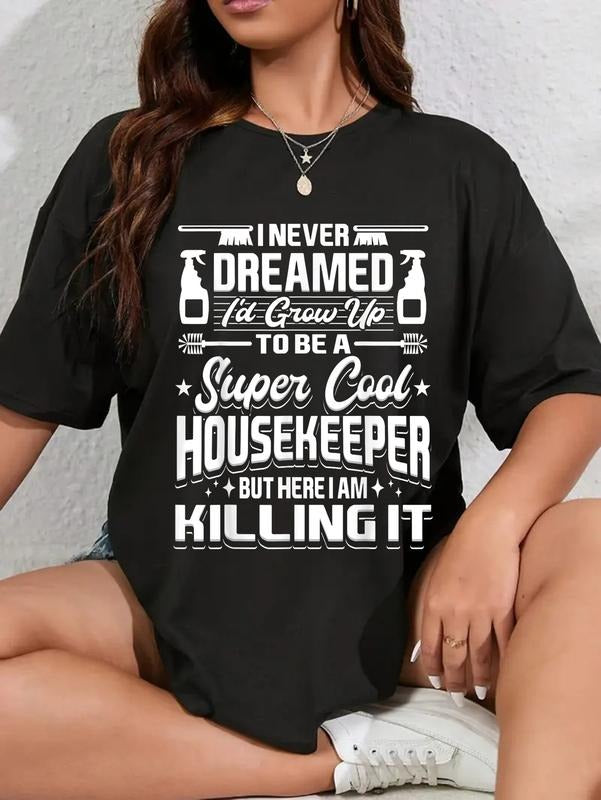 cotton Housekeeping Cleaner Cleaning Housekeeper T-Shirt casual Fashion graphic tees women Hoodie, Sweatshirt