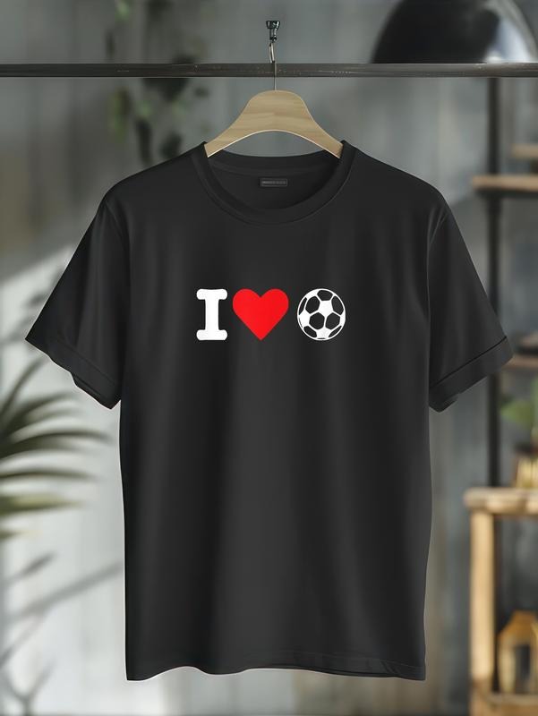 cotton I Heart Love Soccer - Unisex T-shirt T-Shirt casual Fashion graphic tees for women Hoodie, Sweatshirt | PodTeesHub.com