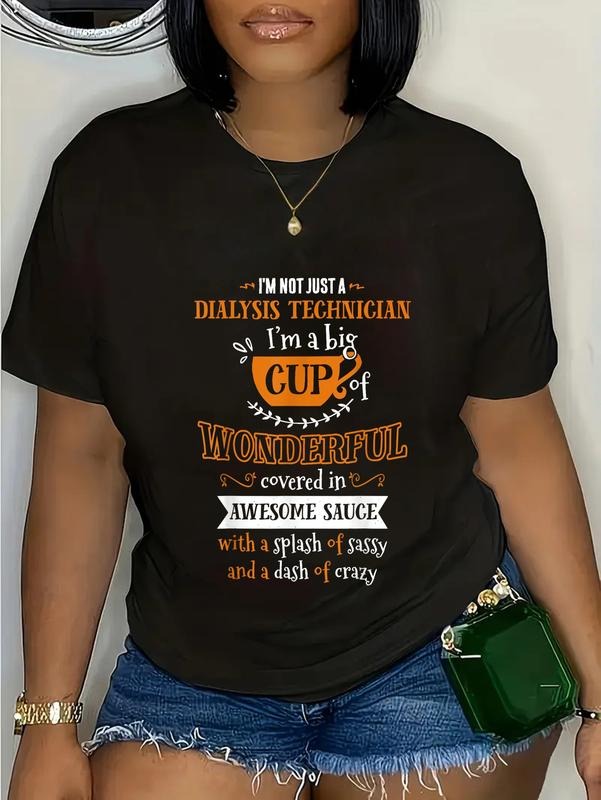 cotton Inked Cr Dialysis Technician Big Cup Of Awesome Sassy Classy T-Shirt casual Fashion graphic tees for women Hoodie,...