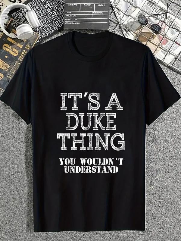cotton Its A DUKE Thing You Wouldnt Understand Matching Family T-Shirt casual Fashion graphic tees for women Hoodie,...