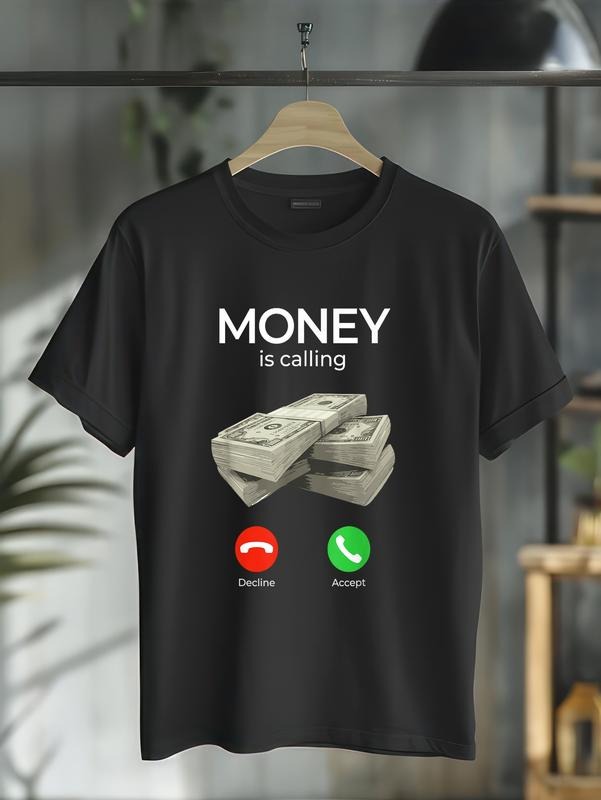 cotton Money Is Calling Cash Shirt Funny Business Hustler T-Shirt T-Shirt Fashion printing Tshirt for women Hoodie,...