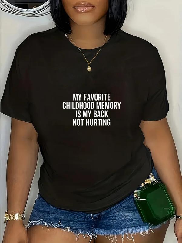 cotton My Favorite Childhood Memory Is My Back Not Hurting Pain T-Shirt casual Fashion graphic tees women Hoodie, Sweatshirt