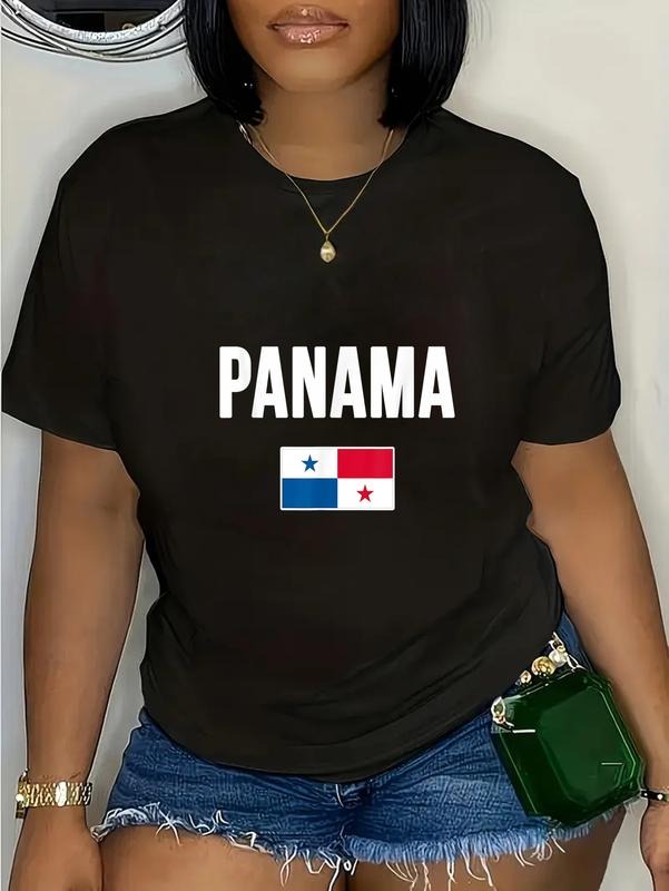 cotton Panama Panamanian Flag T-Shirt casual Fashion graphic tees women Hoodie, Sweatshirt | PodTeesHub.com