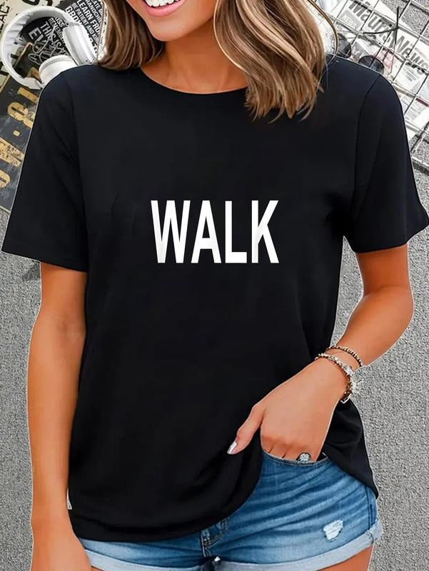 cotton Shirt That Says Walk T-Shirt casual Fashion graphic tees women Hoodie, Sweatshirt | PodTeesHub.com