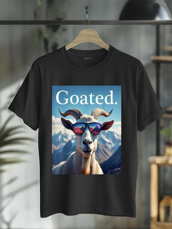 cotton Unisex-Adult Goated Collection T-Shirt, Black, Small, Short Sleeve, Classic Fit, Polyester 100% casual Fashion...