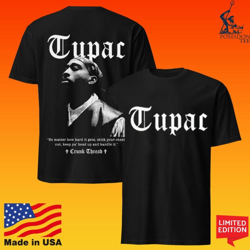 Crunk Thread Tupac Grayscale T-shirt