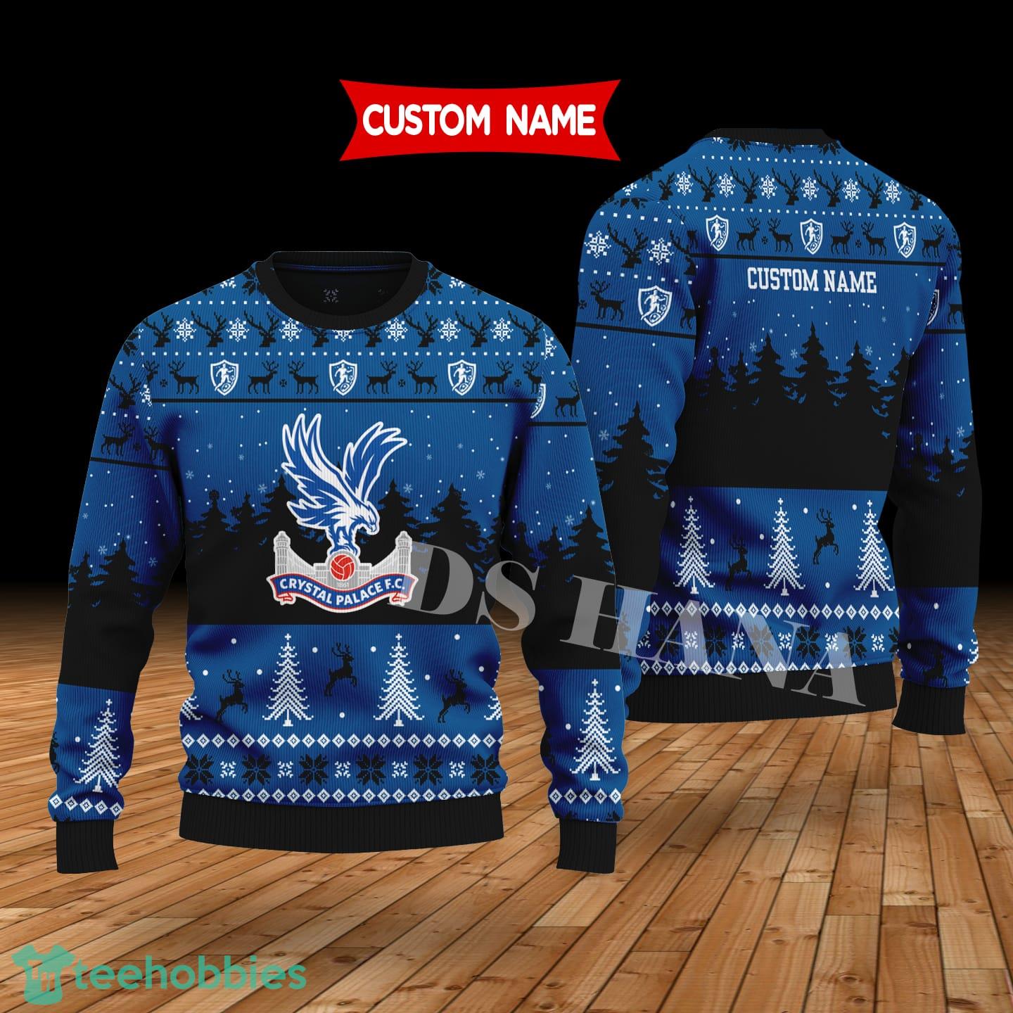 Crystal Palace Custom Name Merry Xmas Sweater For Soccer Sport Team’s Fans Sweater