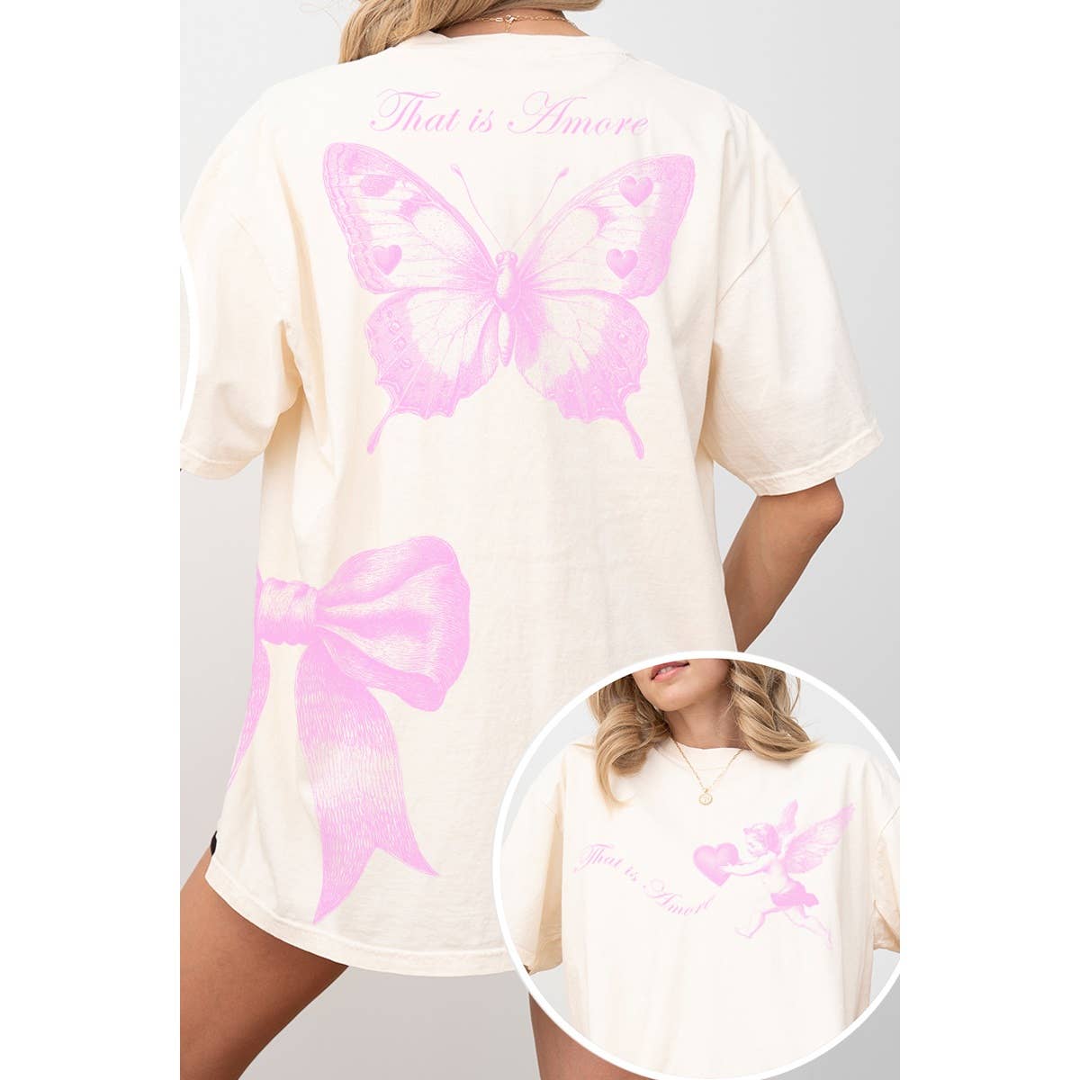 That Is Amore Graphic  Oversized Tee Hoodie, Sweatshirt | PodTeesHub.com