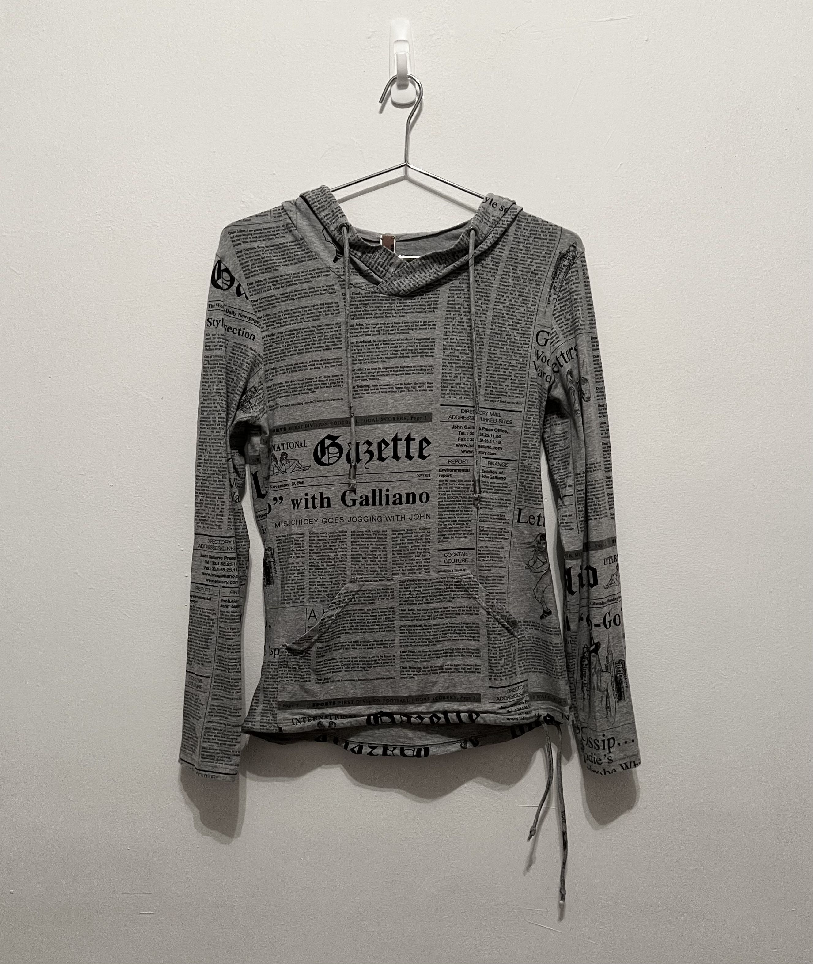 Galliano John Galliano Newsprint T-Shirts, Hoodie, Sweatshirt