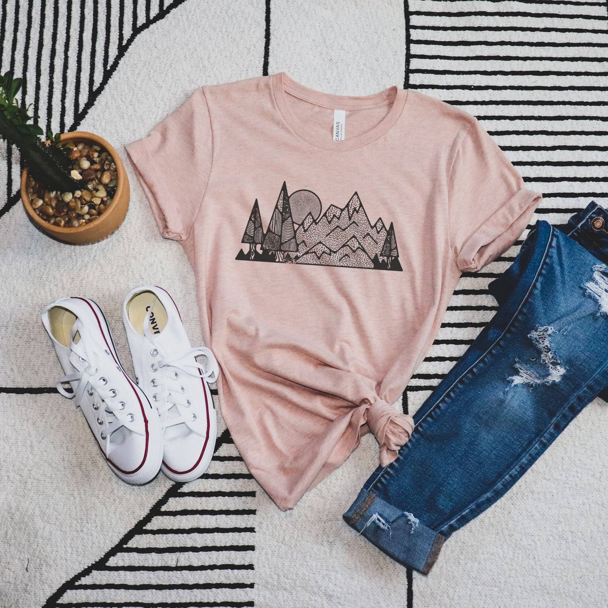 Mountains Tshirt Nature Graphic Tee *Unisex Fit*234 Hoodie, Sweatshirt | PodTeesHub.com