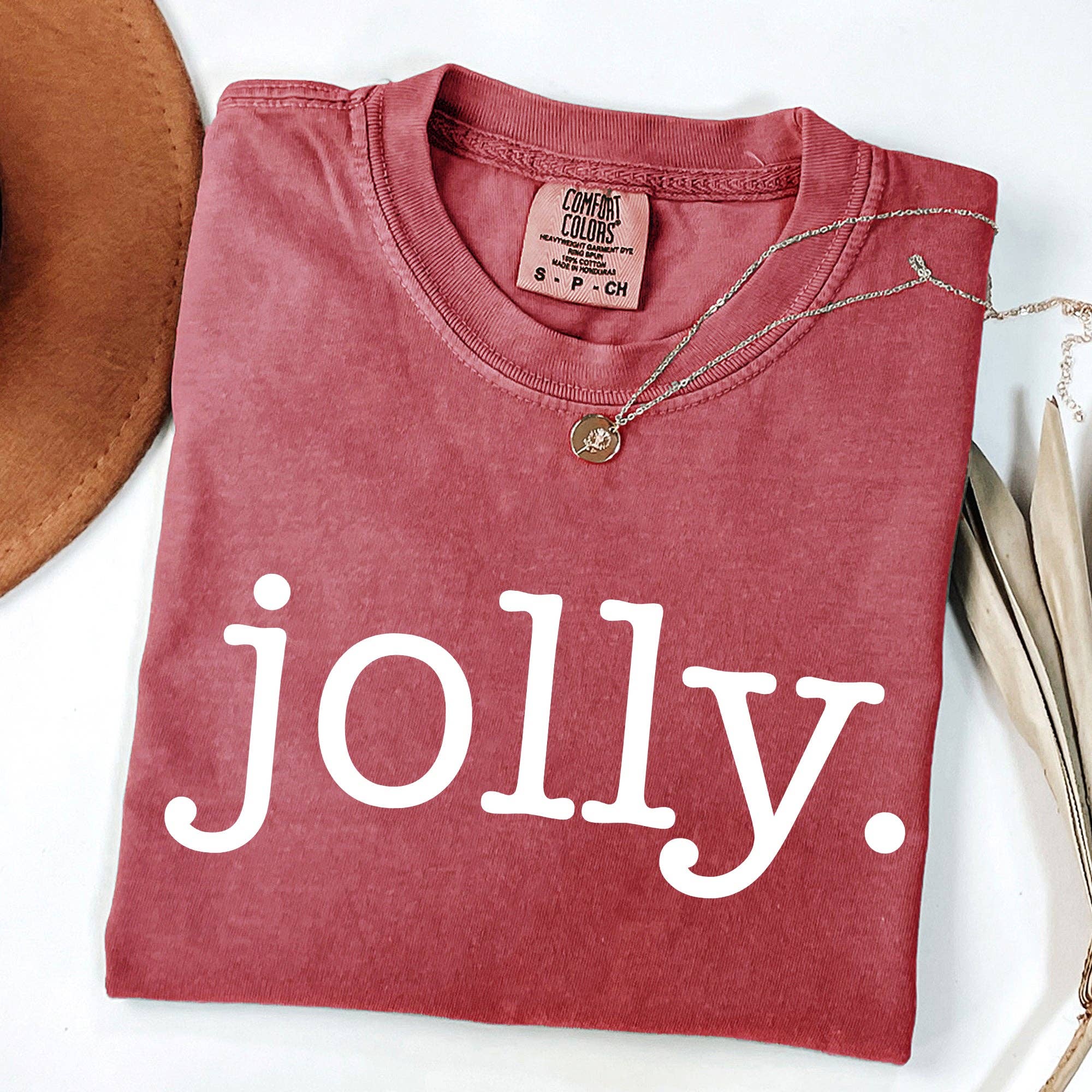 Jolly, Classic Minimalist, Christmas, Santa, Xmas Tshirt Hoodie, Sweatshirt | PodTeesHub.com