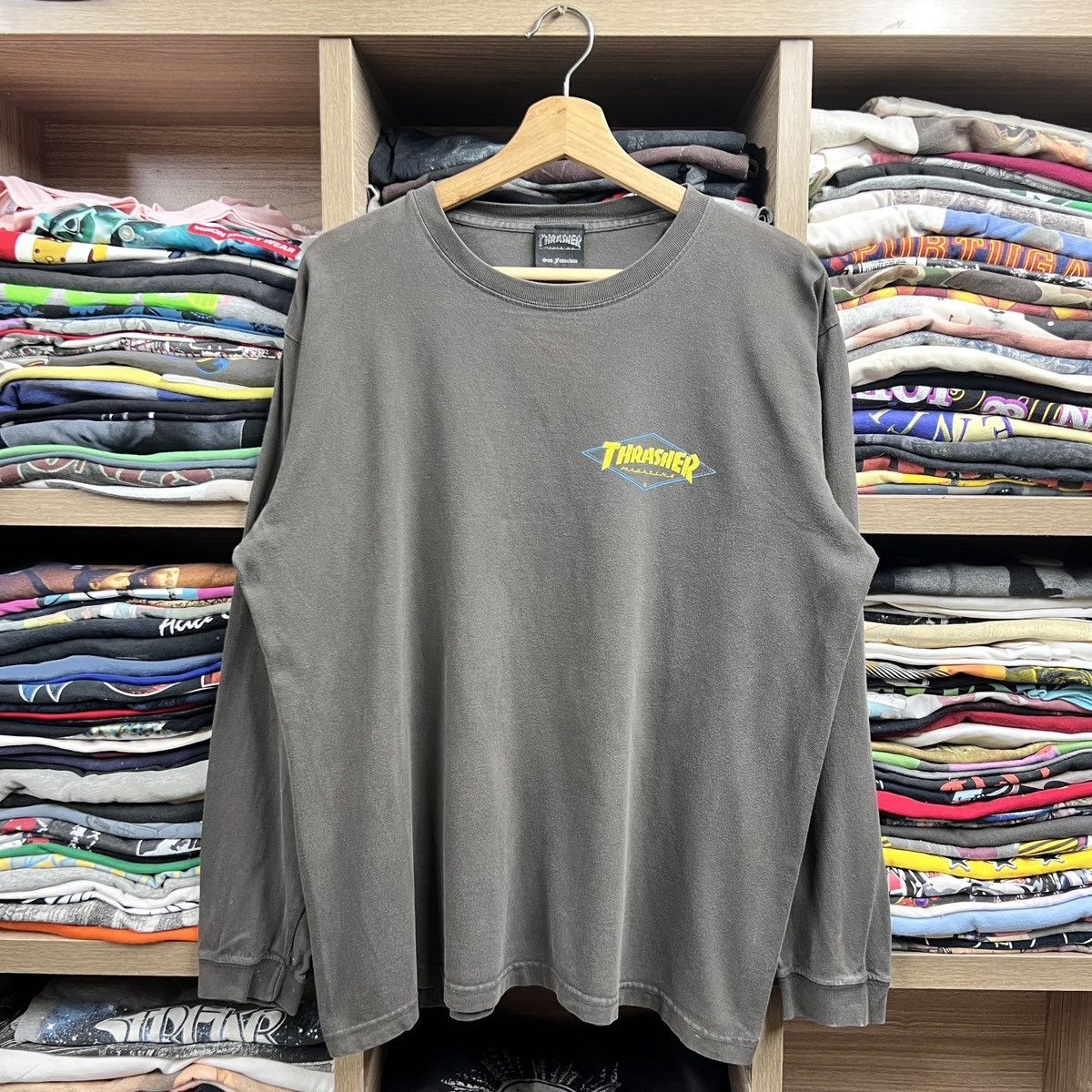 Vtg Thrasher Japan Faded Tee Hoodie, Sweatshirt | PodTeesHub.com