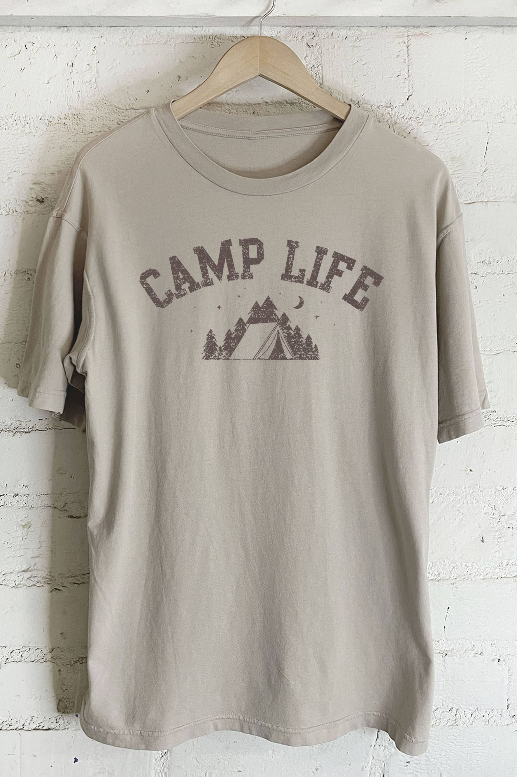 Camp Life-Oversized Tee Hoodie, Sweatshirt | PodTeesHub.com