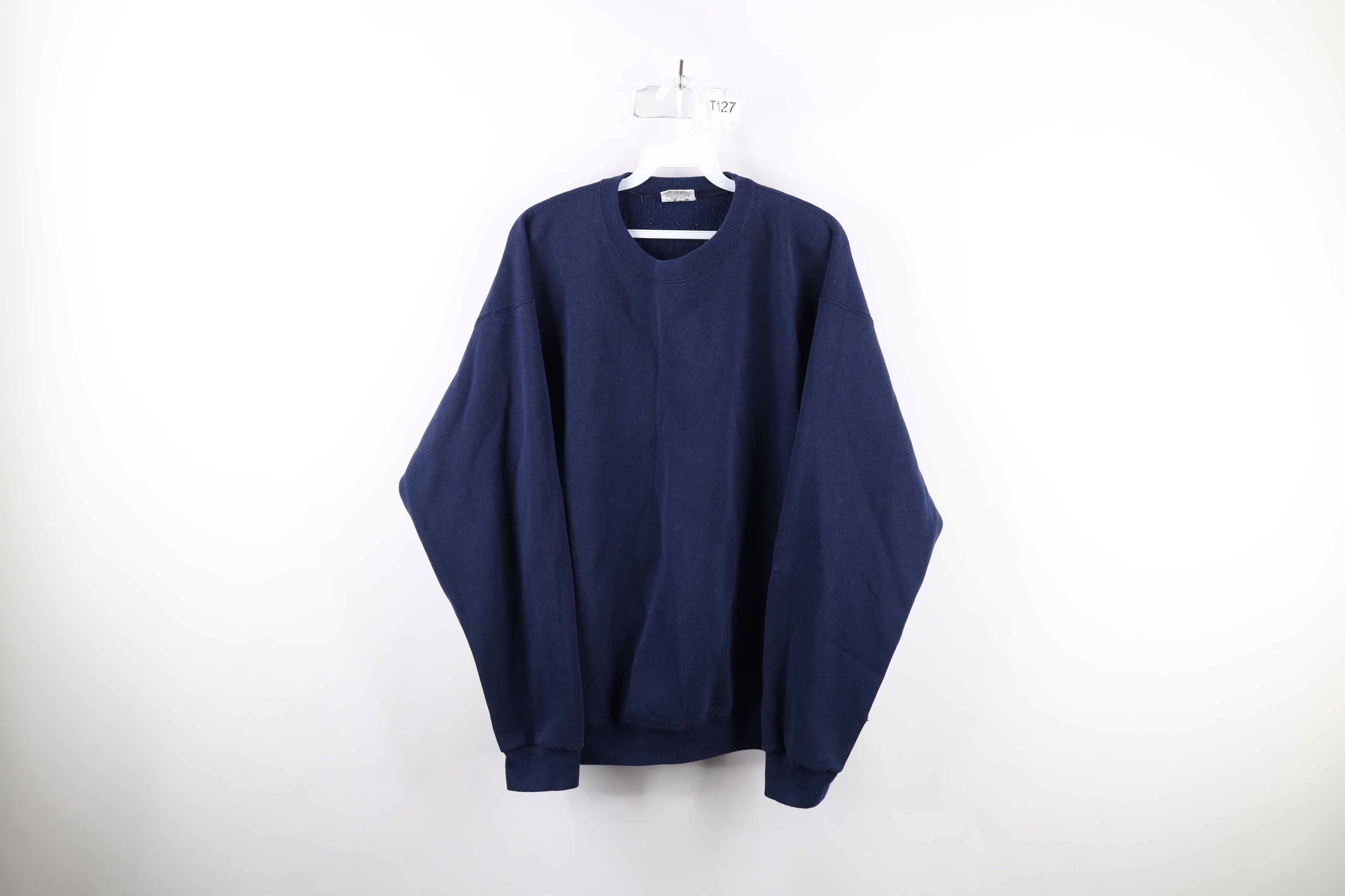 Vintage 90s Streetwear Crewneck Sweatshirt Navy Blue Usa T-Shirts, Hoodie | PodTeesHub.com