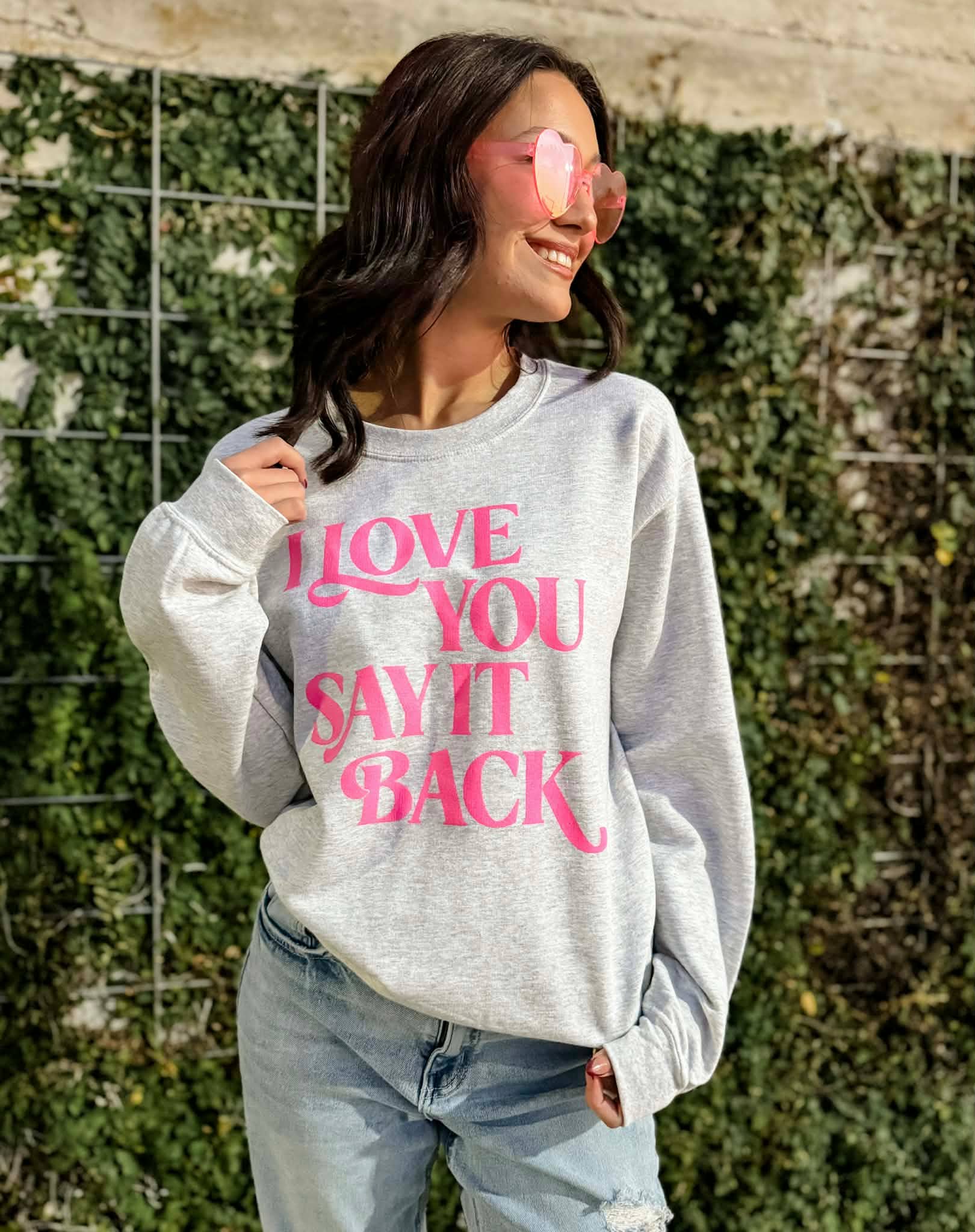 I Love You Crewneck Sweatshirt, Valentine's Day Sweatshirt T-Shirts, Hoodie | PodTeesHub.com