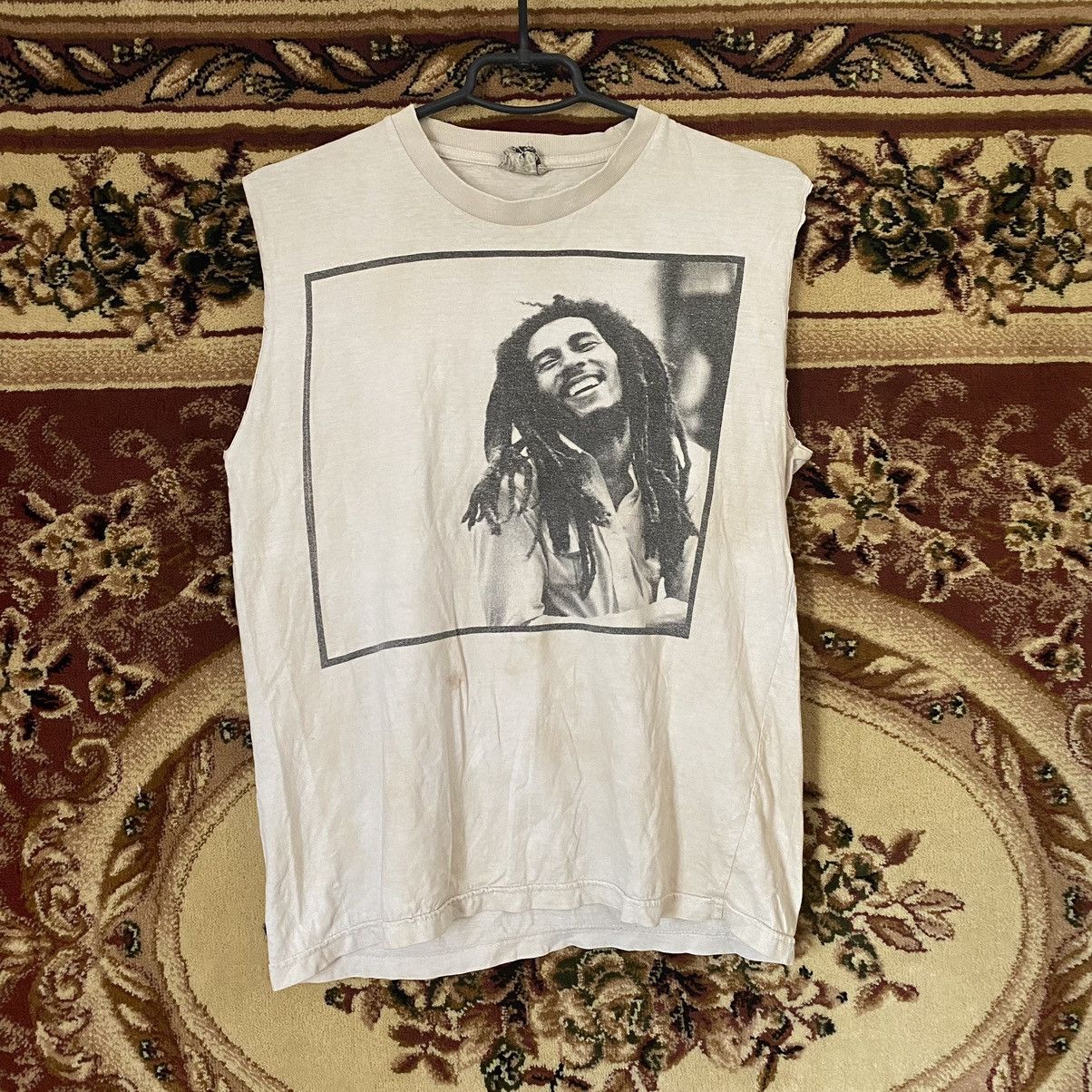 Bob Marley X Vintage 90 S Vintage Bob Marley Tank Shirt Distressed Washed Tee Hoodie, Sweatshirt | PodTeesHub.com