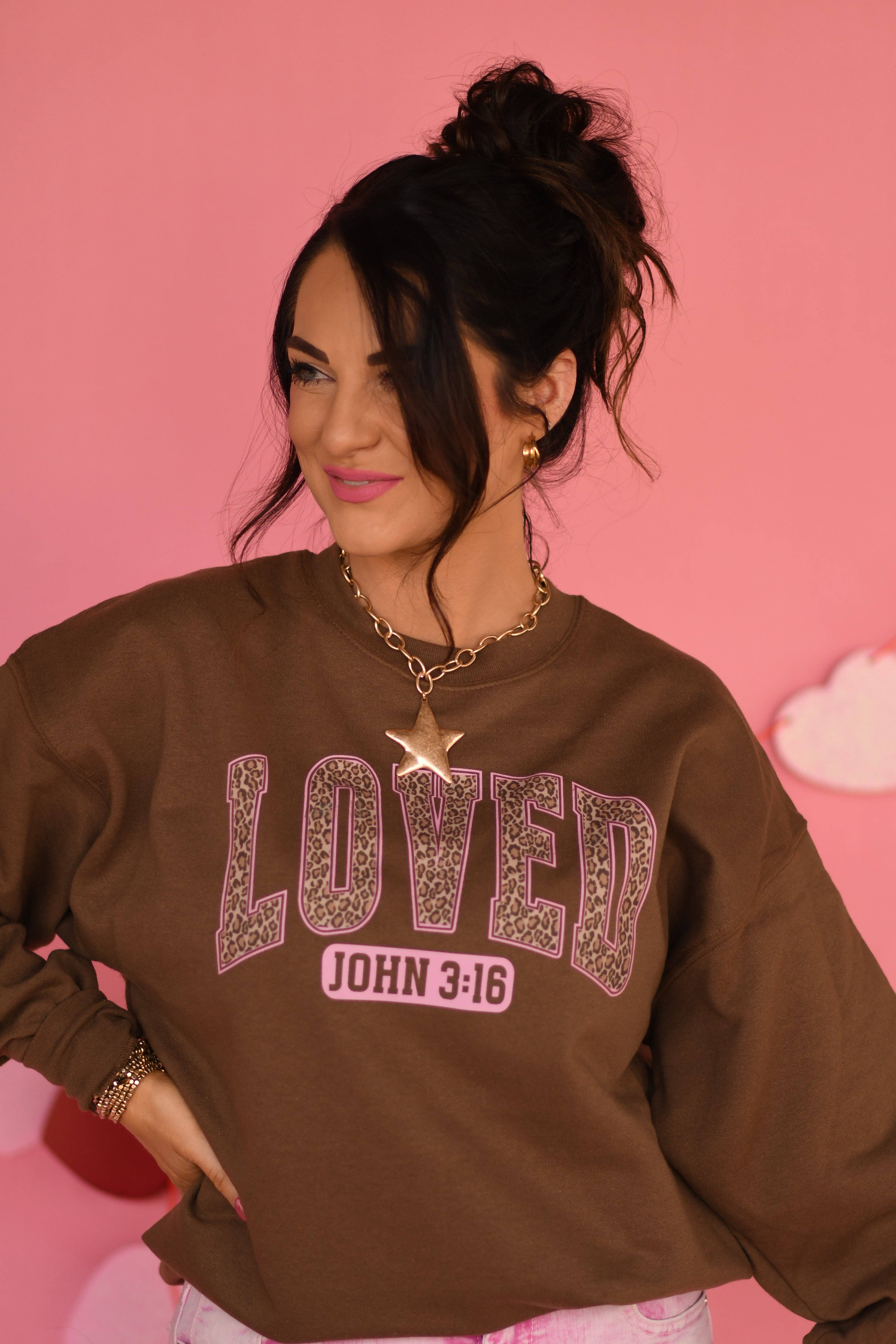 Loved John 3:16 Leopard Sweatshirt T-Shirts, Hoodie | PodTeesHub.com