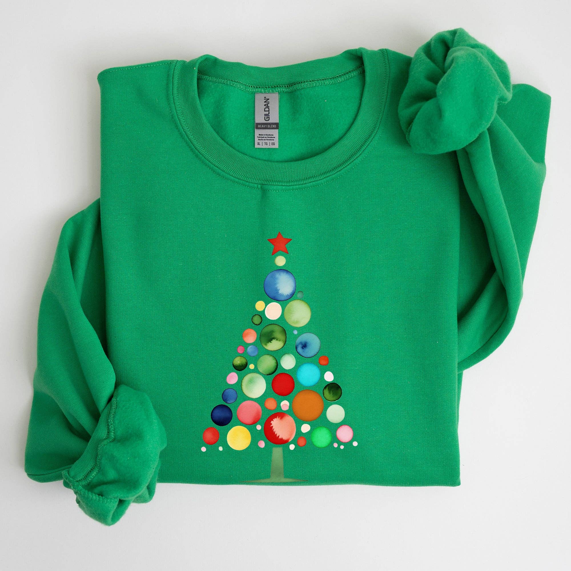 Watercolor Decorations Christmas Tree, Vintage Sweatshirt T-Shirts, Hoodie | PodTeesHub.com
