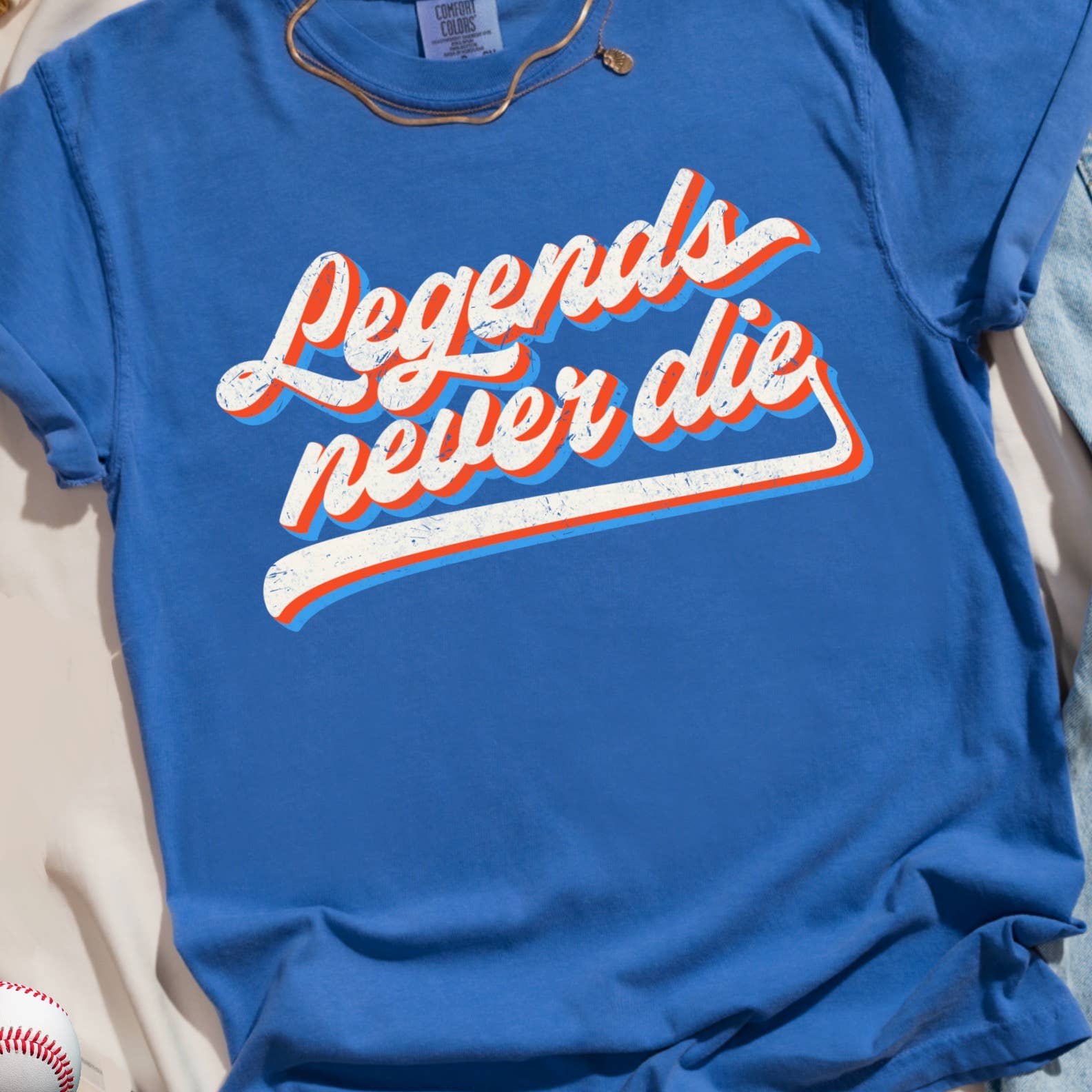Legends Never Die Comfort Color Graphic Tee Hoodie, Sweatshirt | PodTeesHub.com