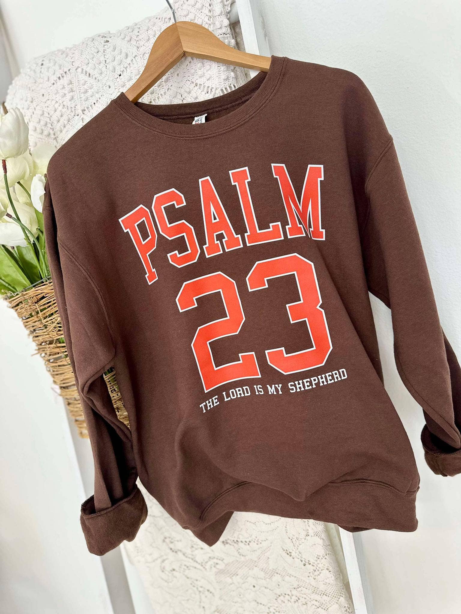 Psalm 23 Varsity Dtf Sweatshirt T-Shirts, Hoodie | PodTeesHub.com