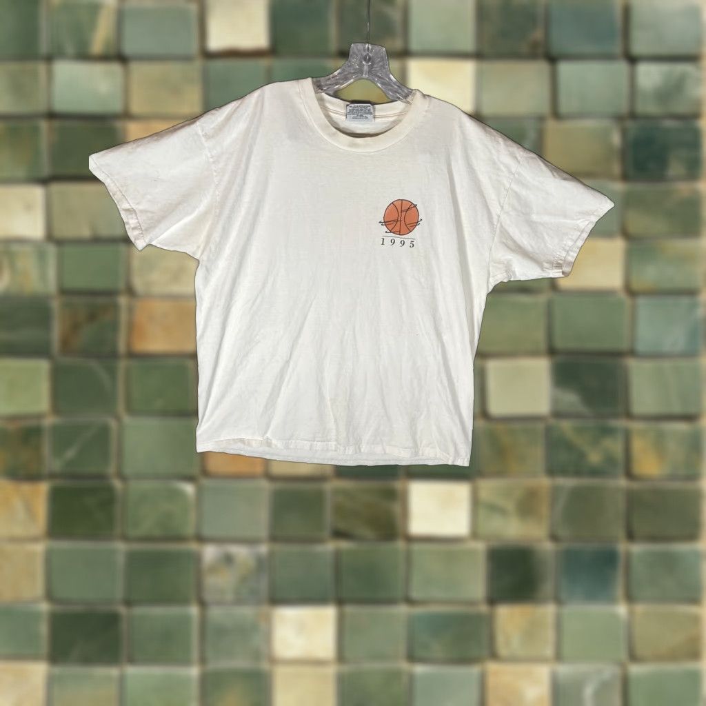 Vintage Lee The Big Dance Basketball Graphic Tee Shirt Top 1995 Size Xl White 90s Usa Sports Tee Hoodie, Sweatshirt