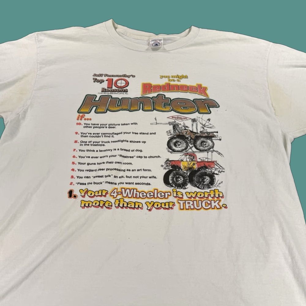 Vintage Redneck Xl White Usa Comedy Funny Shirt 90s Logo T-Shirts, Hoodie, Sweatshirt