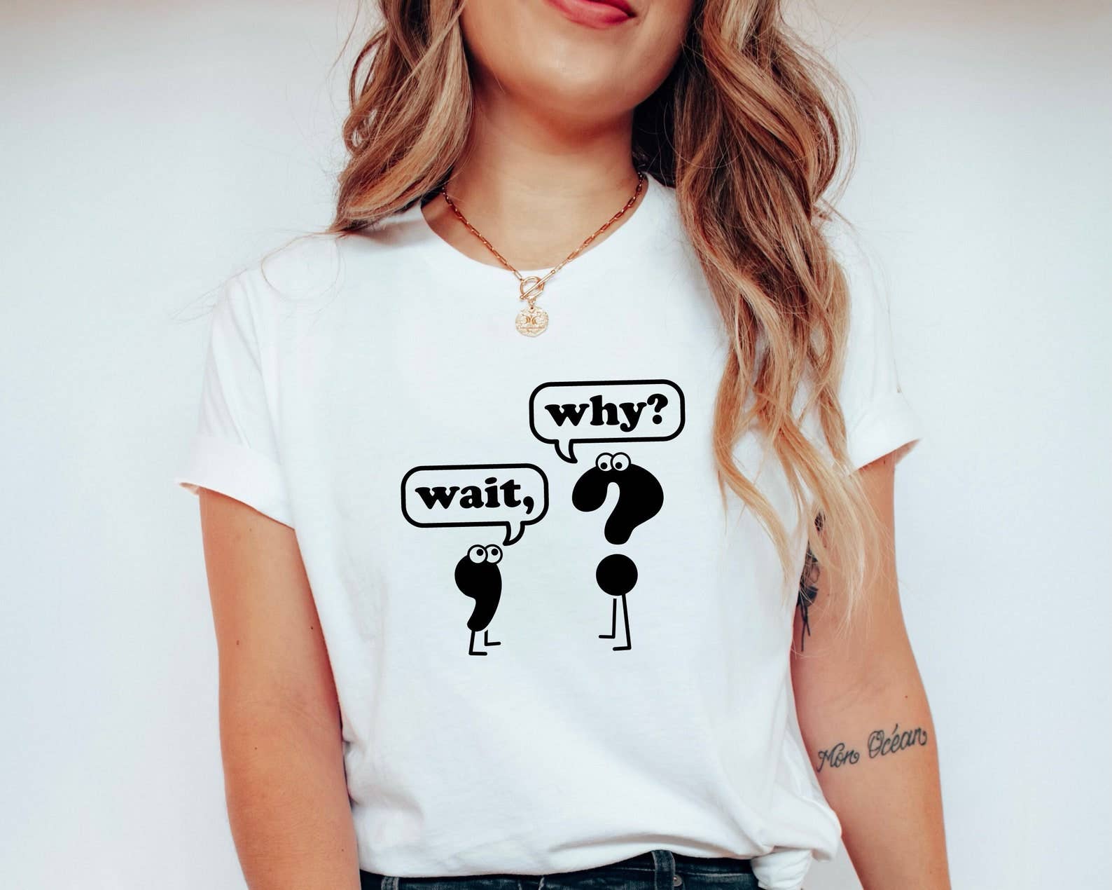 Wait Why Comma Question Mark Shirt Hoodie, Sweatshirt | PodTeesHub.com
