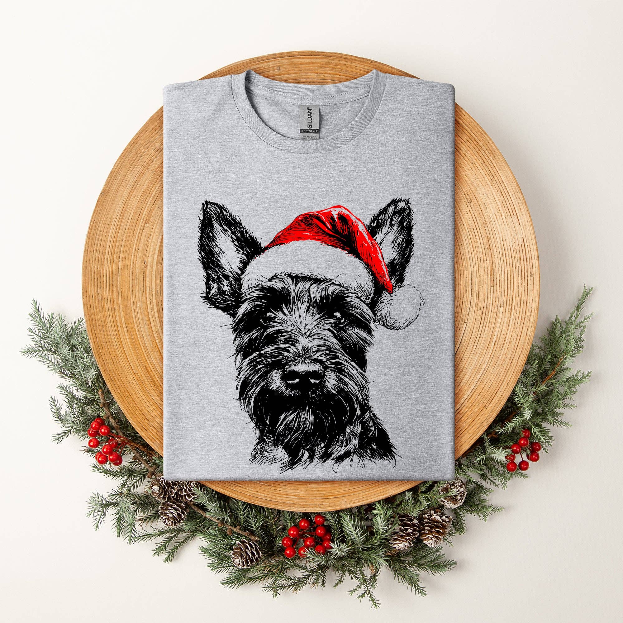 Scottish Terrier, Santa, Scotty Dog, Christmas Pet T-Shirt Hoodie, Sweatshirt | PodTeesHub.com