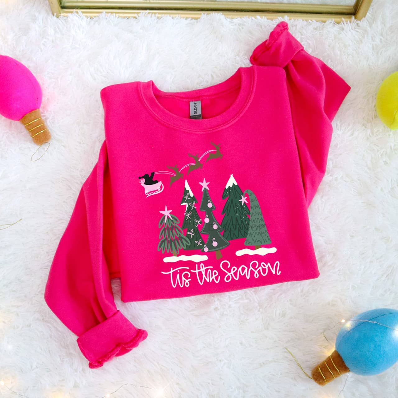 Tis the Season Santa Sleigh Sweatshirt T-Shirts, Hoodie | PodTeesHub.com