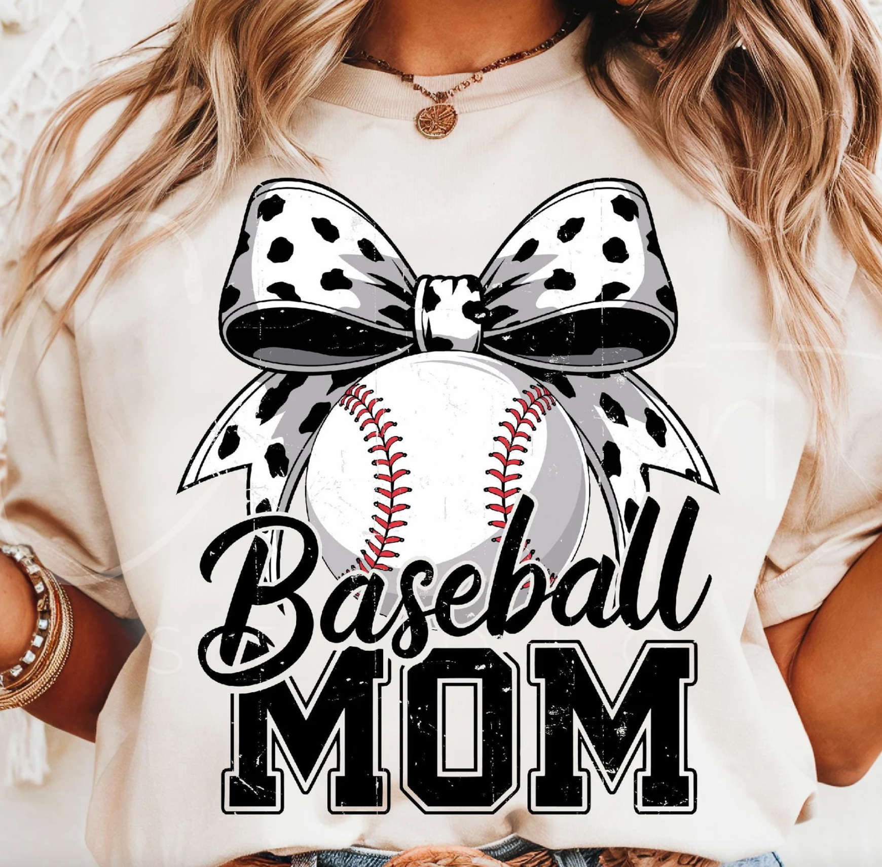 Baseball Mom Bow Tee Hoodie, Sweatshirt | PodTeesHub.com