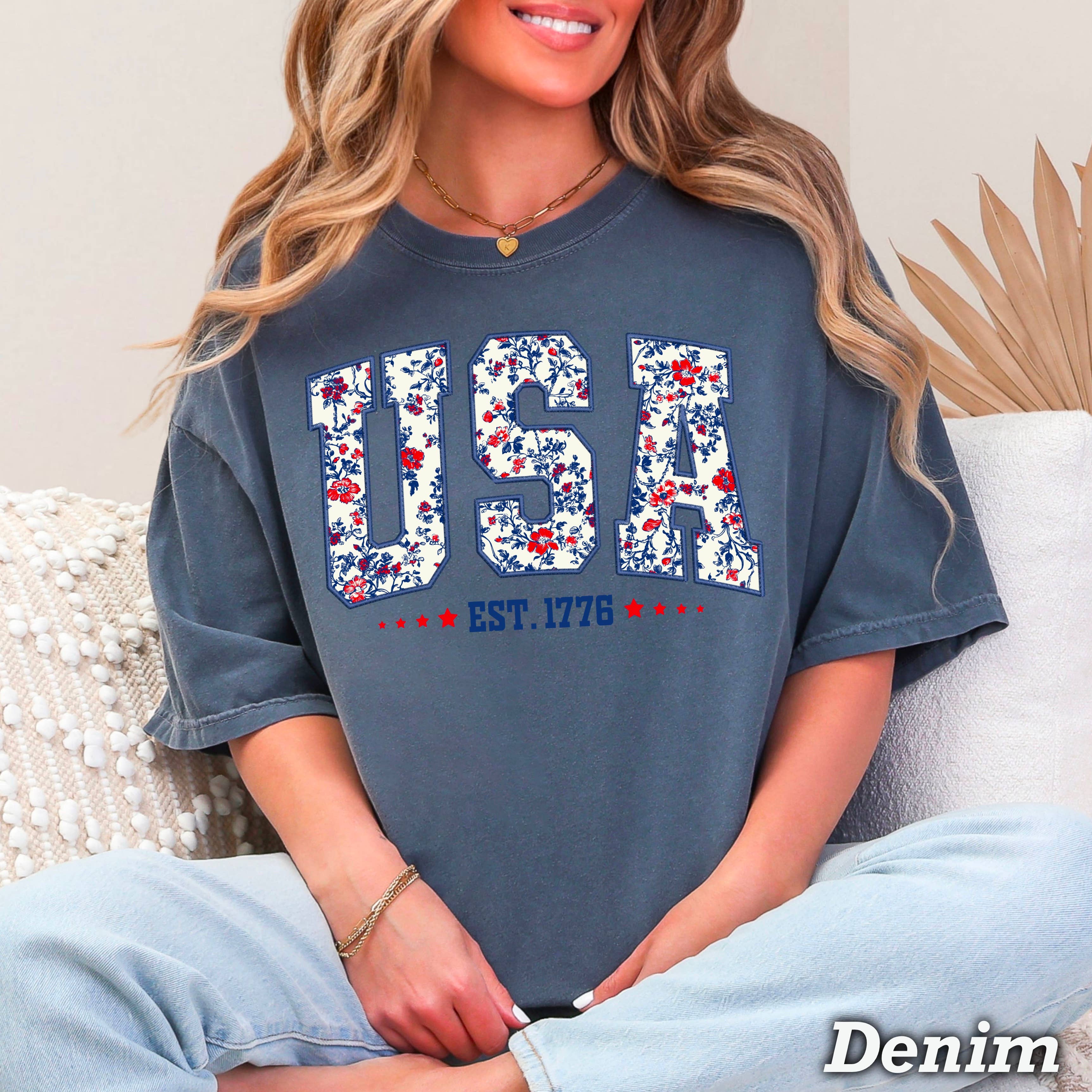July 4th Graphic Shirt | Patriotic Shirt | Comfort Colors Hoodie, Sweatshirt | PodTeesHub.com