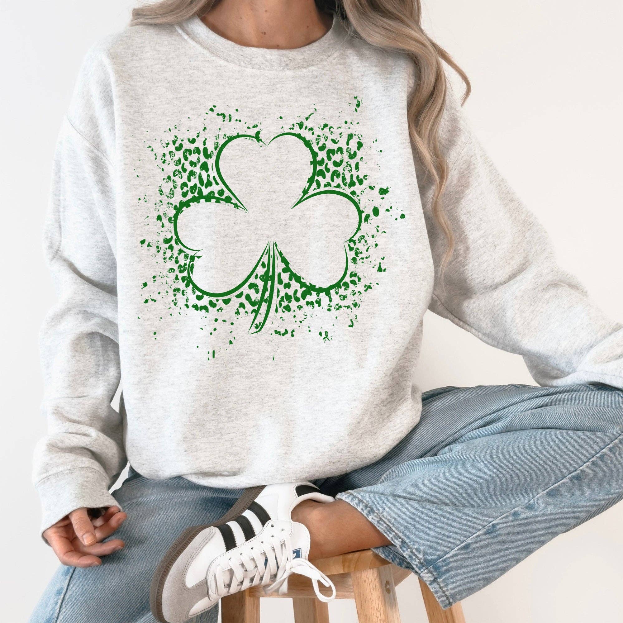 Leopard Print Shamrock Retro, St Patrick's Day Sweatshirt T-Shirts, Hoodie | PodTeesHub.com