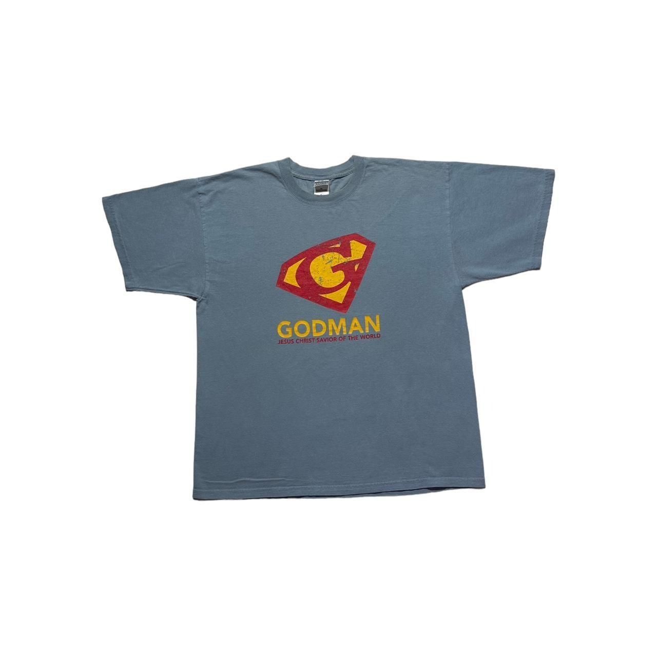 Vintage Y2k Godman Superman Jesus T Shirt Hoodie, Sweatshirt | PodTeesHub.com