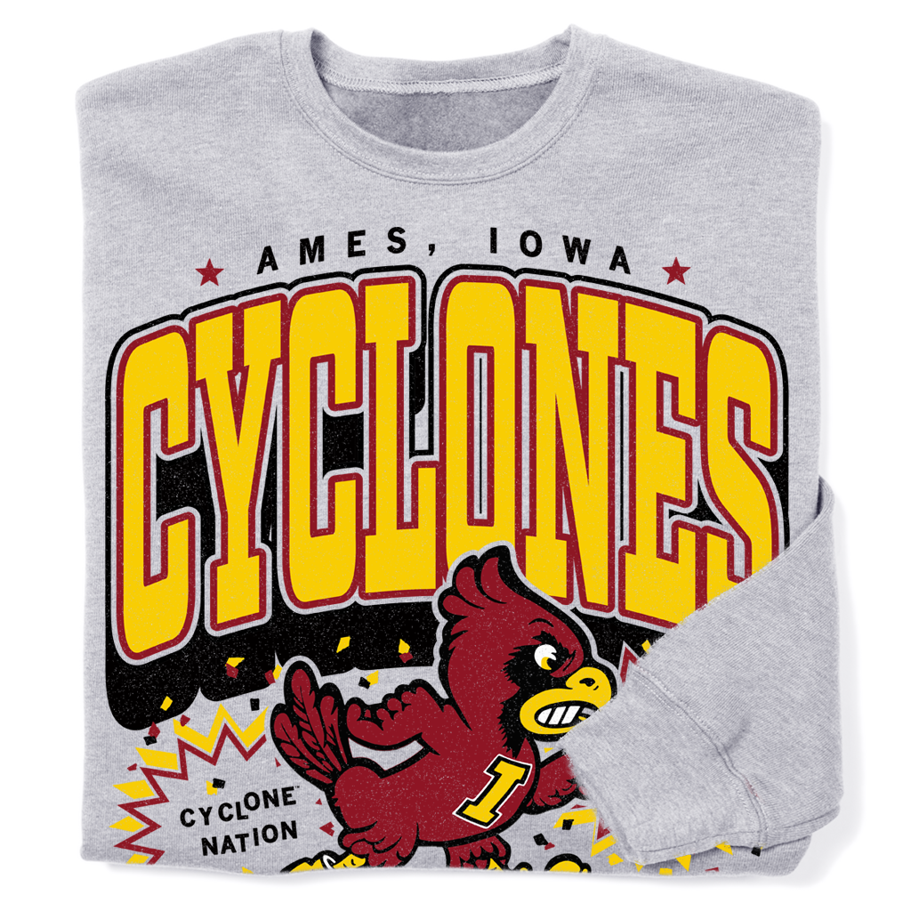 Cyclones Max Collegiate Crew Sweatshirt T-Shirts, Hoodie | PodTeesHub.com