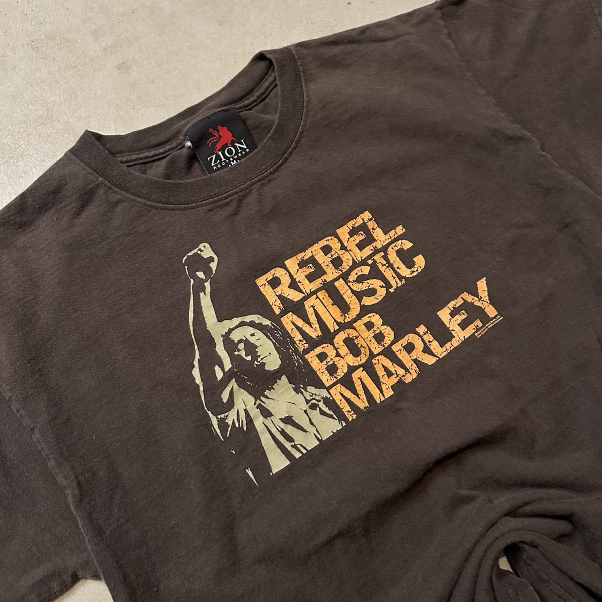 Zion Rootswear Vintage 2005 Bob Marley Rebel Music Band T Shirt Size M Hoodie, Sweatshirt | PodTeesHub.com