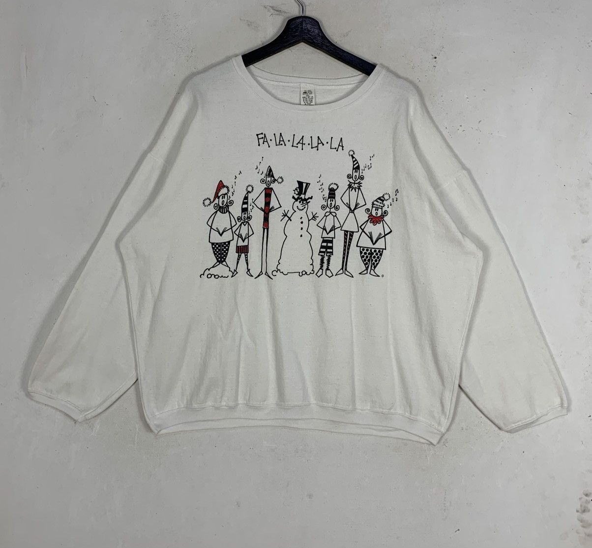 Vintage White Crewneck With A Caroling Graphic Sweatshirt T-Shirts, Hoodie | PodTeesHub.com