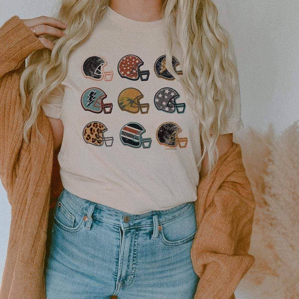 Football Helmet Collection - Cream Tee Hoodie, Sweatshirt | PodTeesHub.com