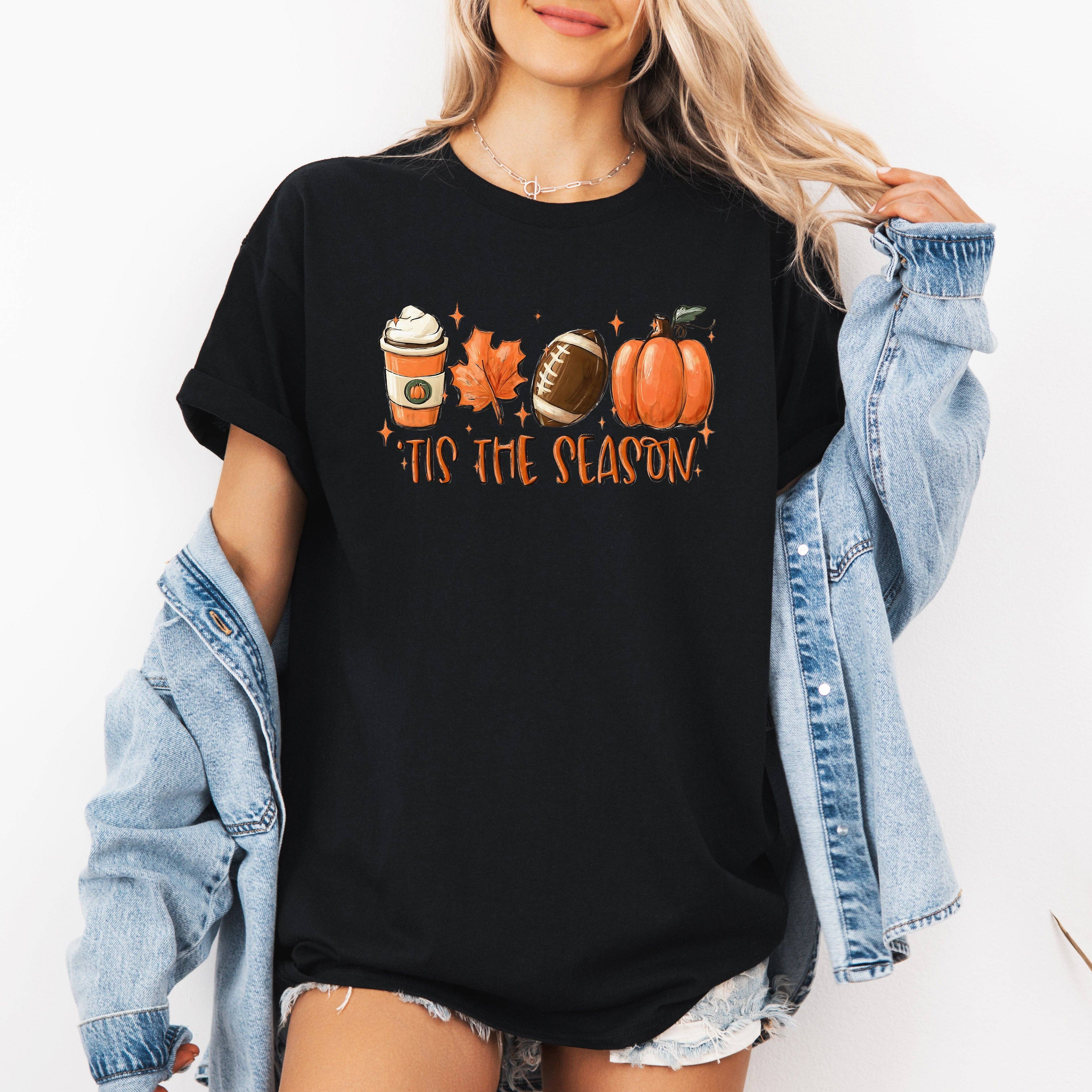 Tis the Season, Football, Game Day Autumn, Fall, Tshirt Hoodie, Sweatshirt | PodTeesHub.com