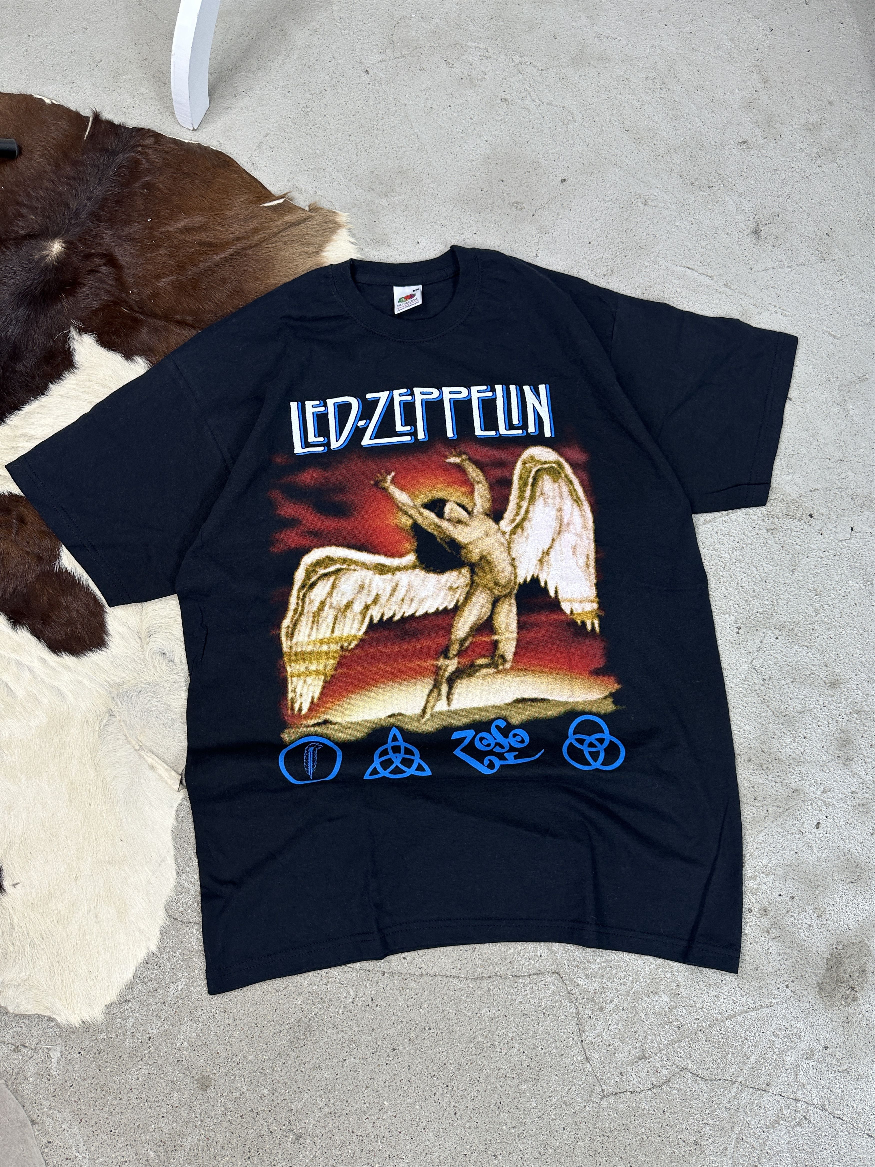 Vintage Grunge Opium Printed Led Zeppelin T Shirt 00s Hoodie, Sweatshirt | PodTeesHub.com