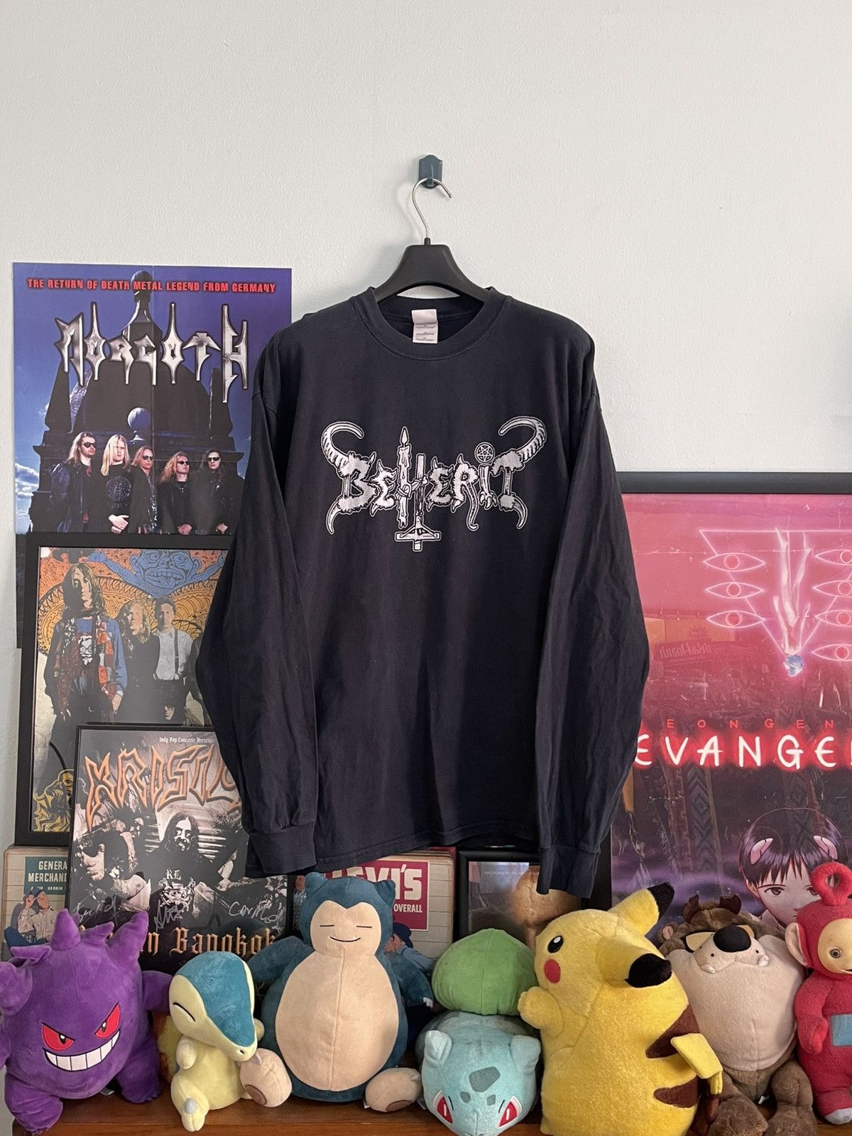 Vintage Beherit Ls Black Metal Shirt Hoodie, Sweatshirt | PodTeesHub.com