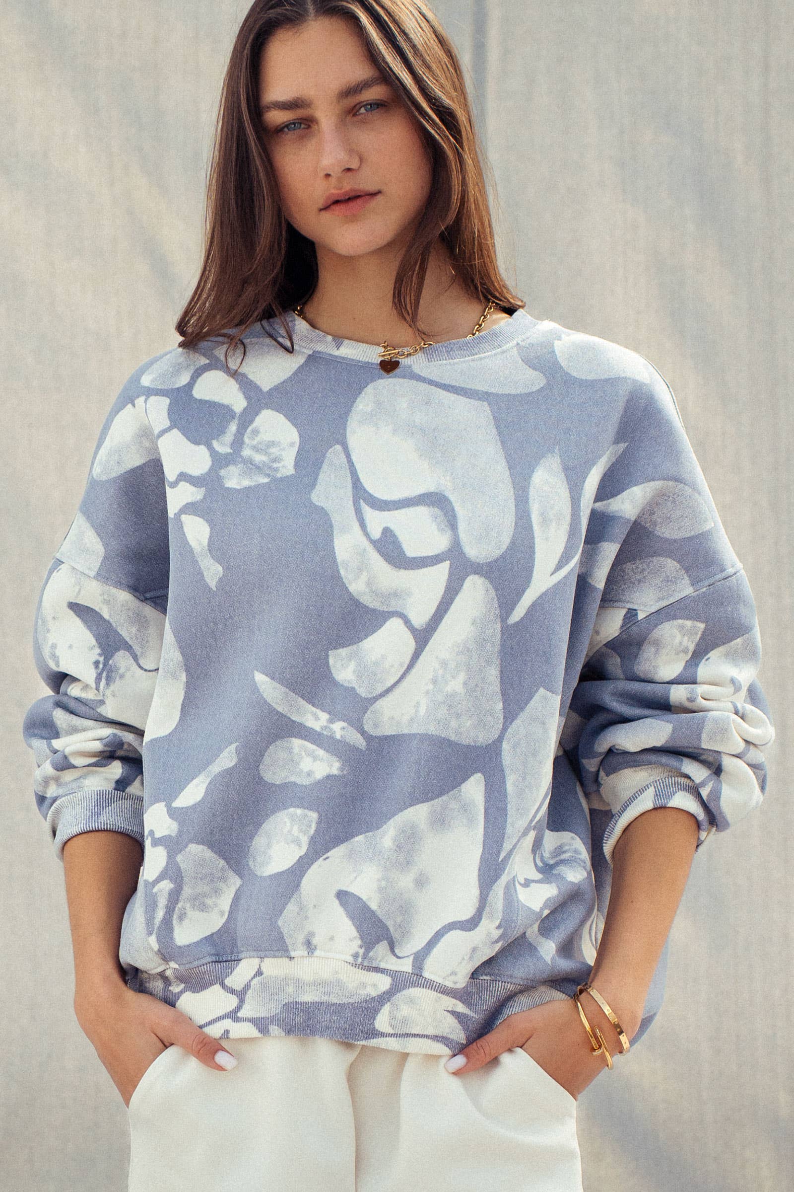 Abstract Cloud Dye Oversized Sweatshirt T-Shirts, Hoodie | PodTeesHub.com