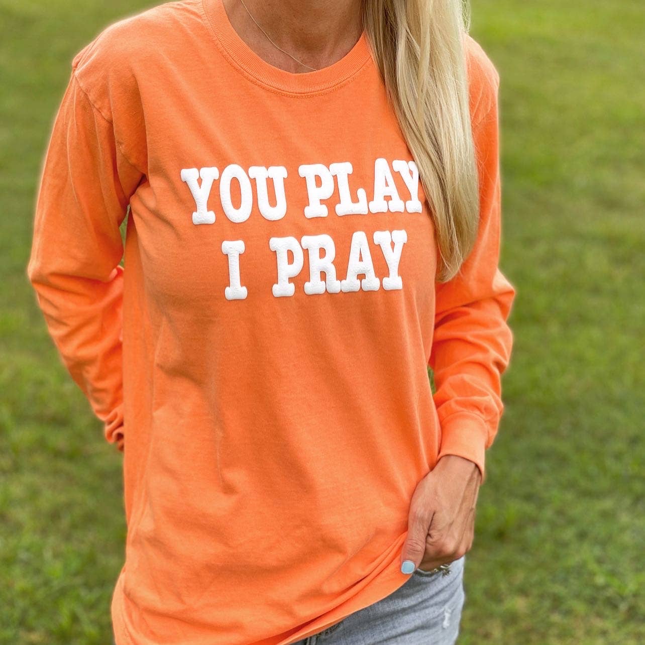 Long Sleeve Puff Tee | School Spirit Colors | Gameday Hoodie, Sweatshirt | PodTeesHub.com