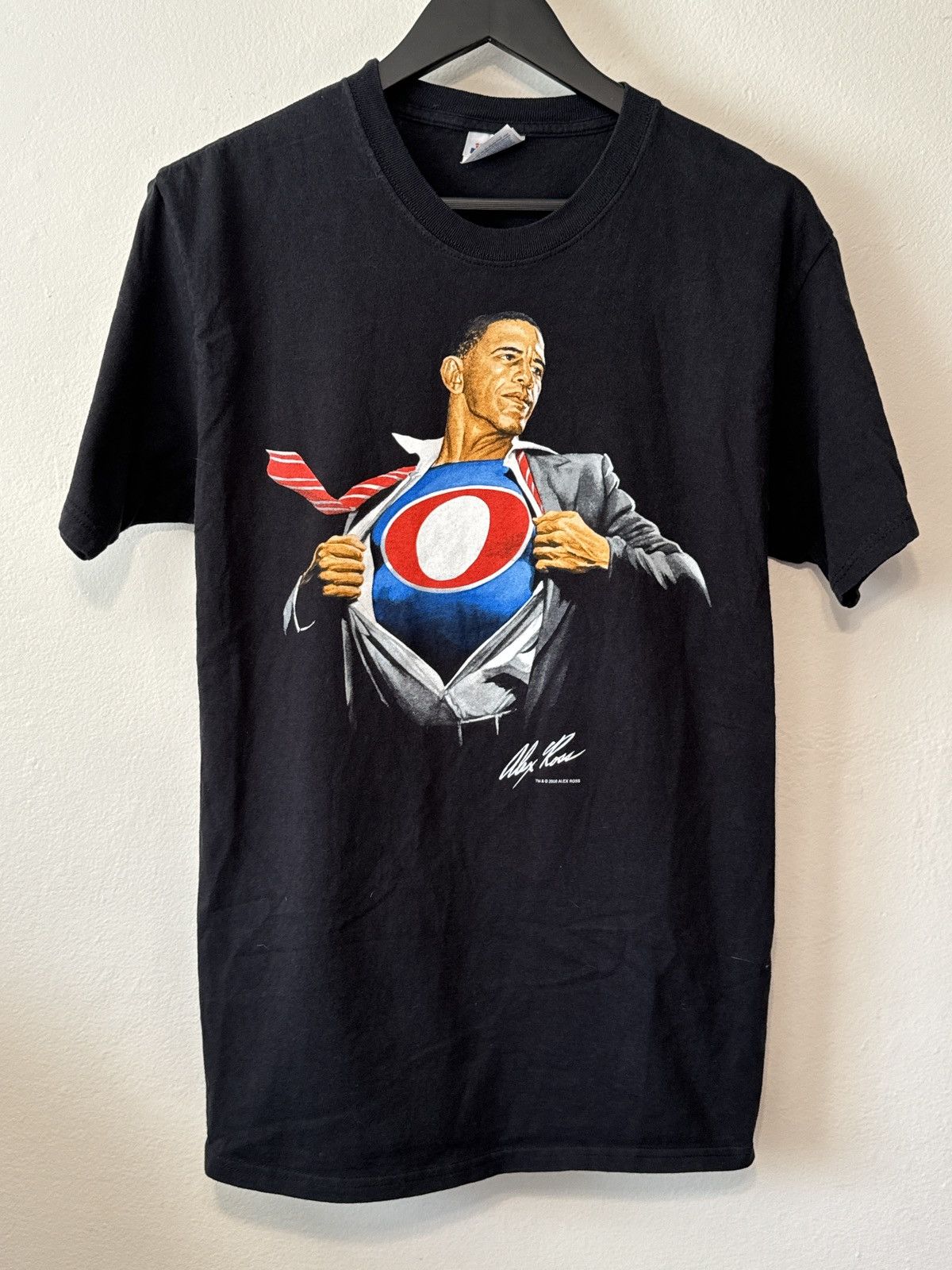 Vintage 2008 Barack Obama Superman Alex Ross Art Graffiti T-Shirts, Hoodie, Sweatshirt
