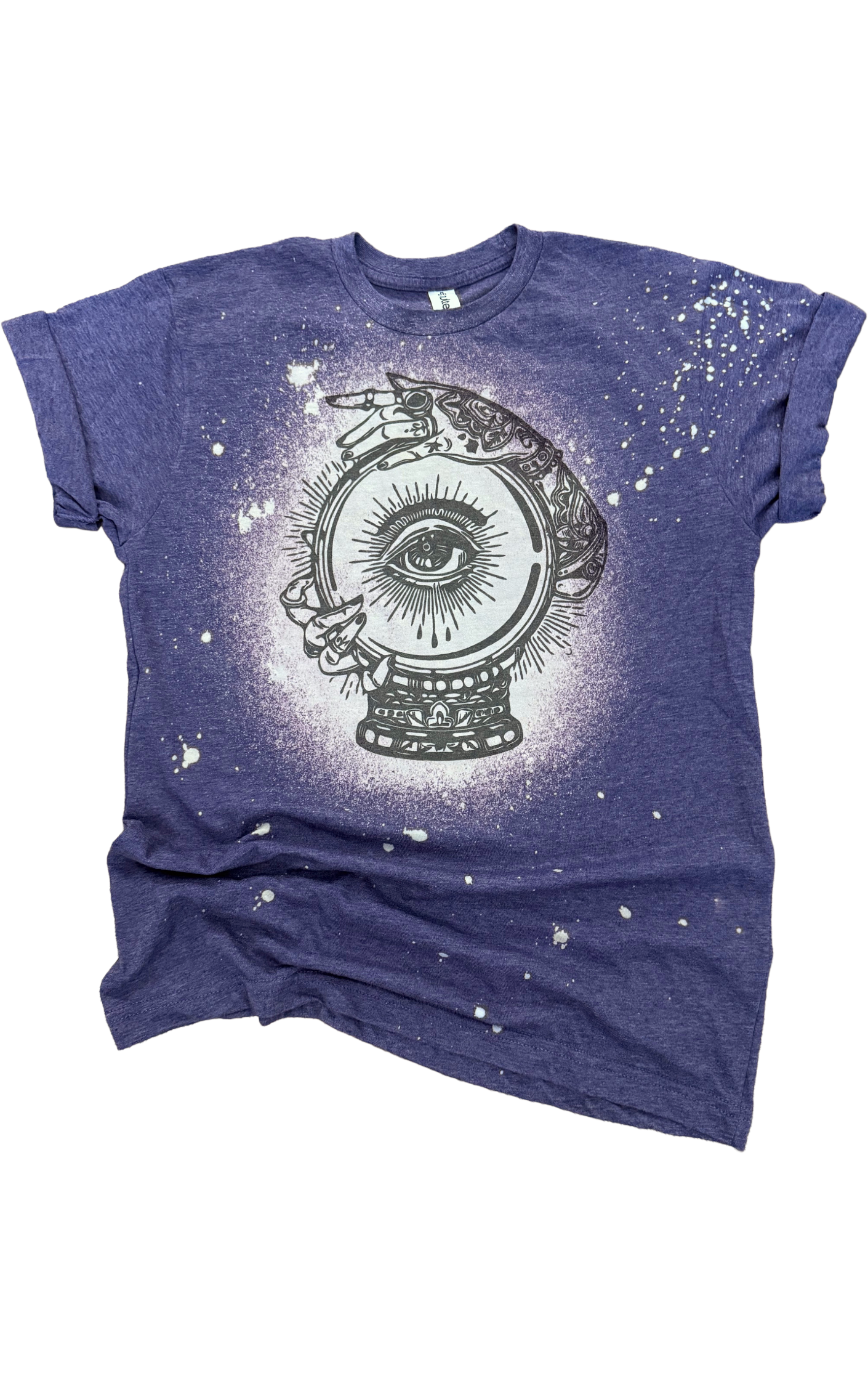 Crystal Ball Halloween Bleached Tee Hoodie, Sweatshirt | PodTeesHub.com