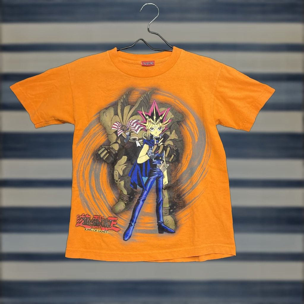 Vintage Yu Gi Oh Shirt Youth Medium Orange King Of Games Anime Graphic Tee 2000s Mens Medium Hoodie, Sweatshirt