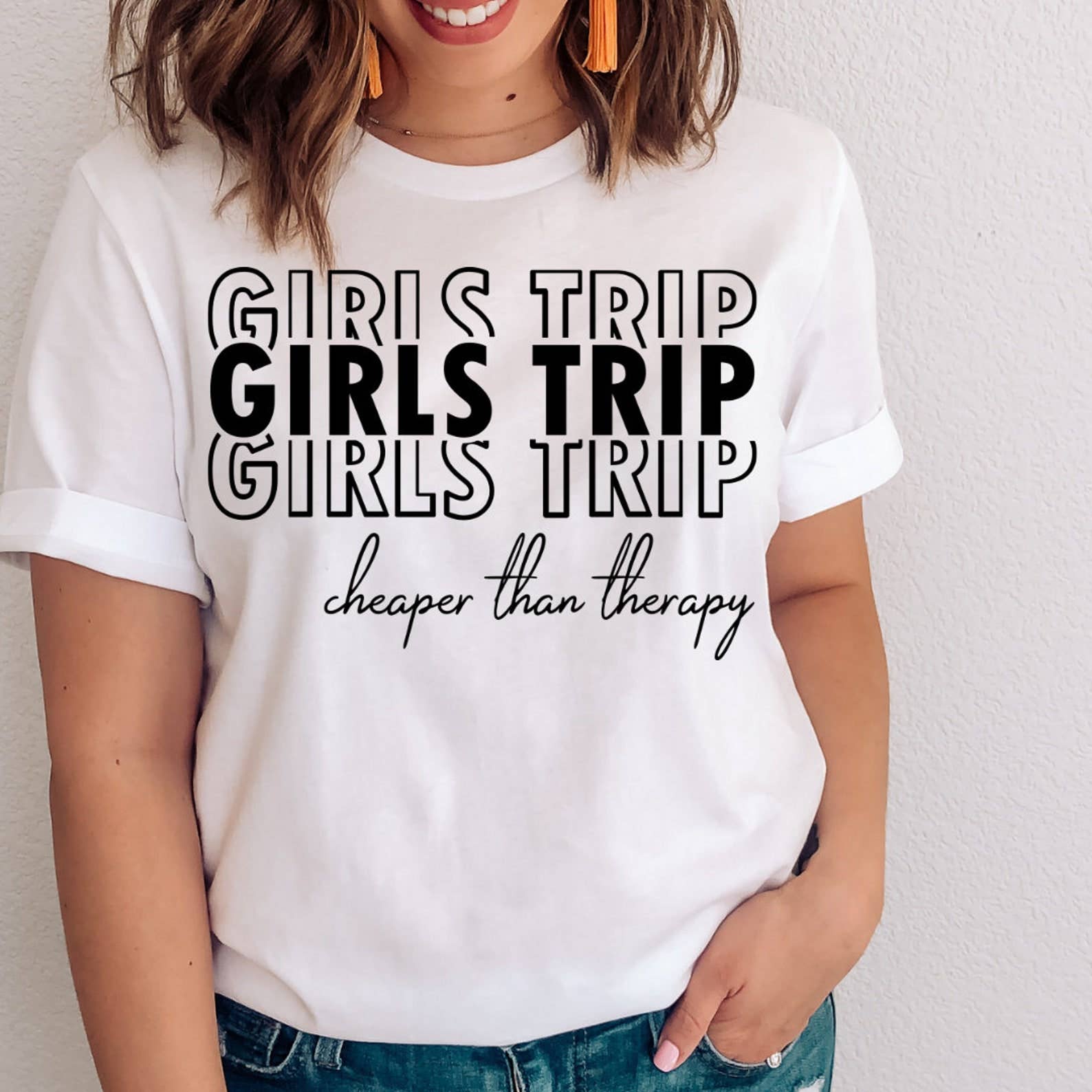 Girl's Trip Cheaper Than Therapy T-Shirt Hoodie, Sweatshirt | PodTeesHub.com