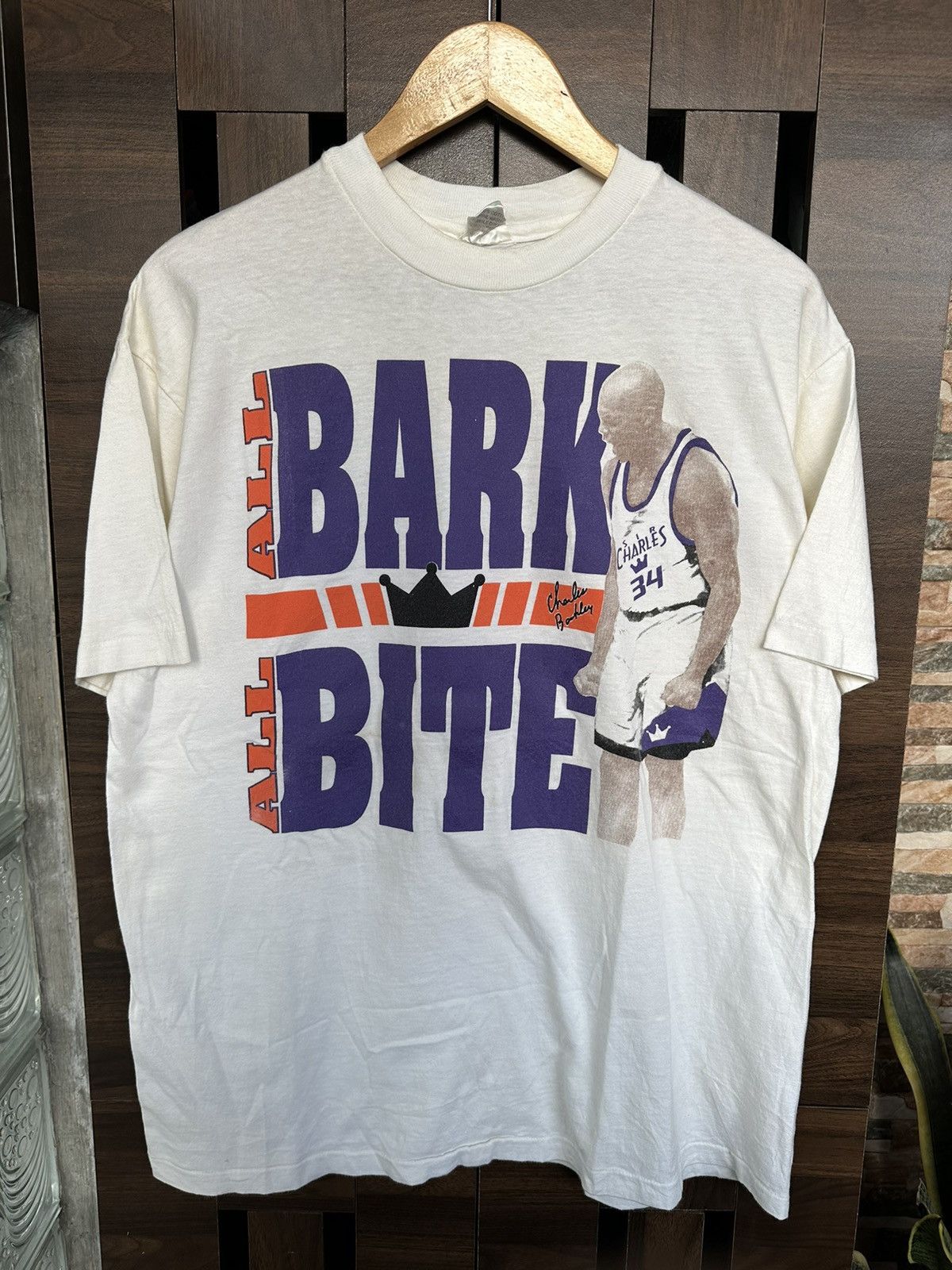 Rap Tees X Vintage Vintage Charles Barkley Phoenix Suns Nba Raptees Sz Large Hoodie, Sweatshirt | PodTeesHub.com