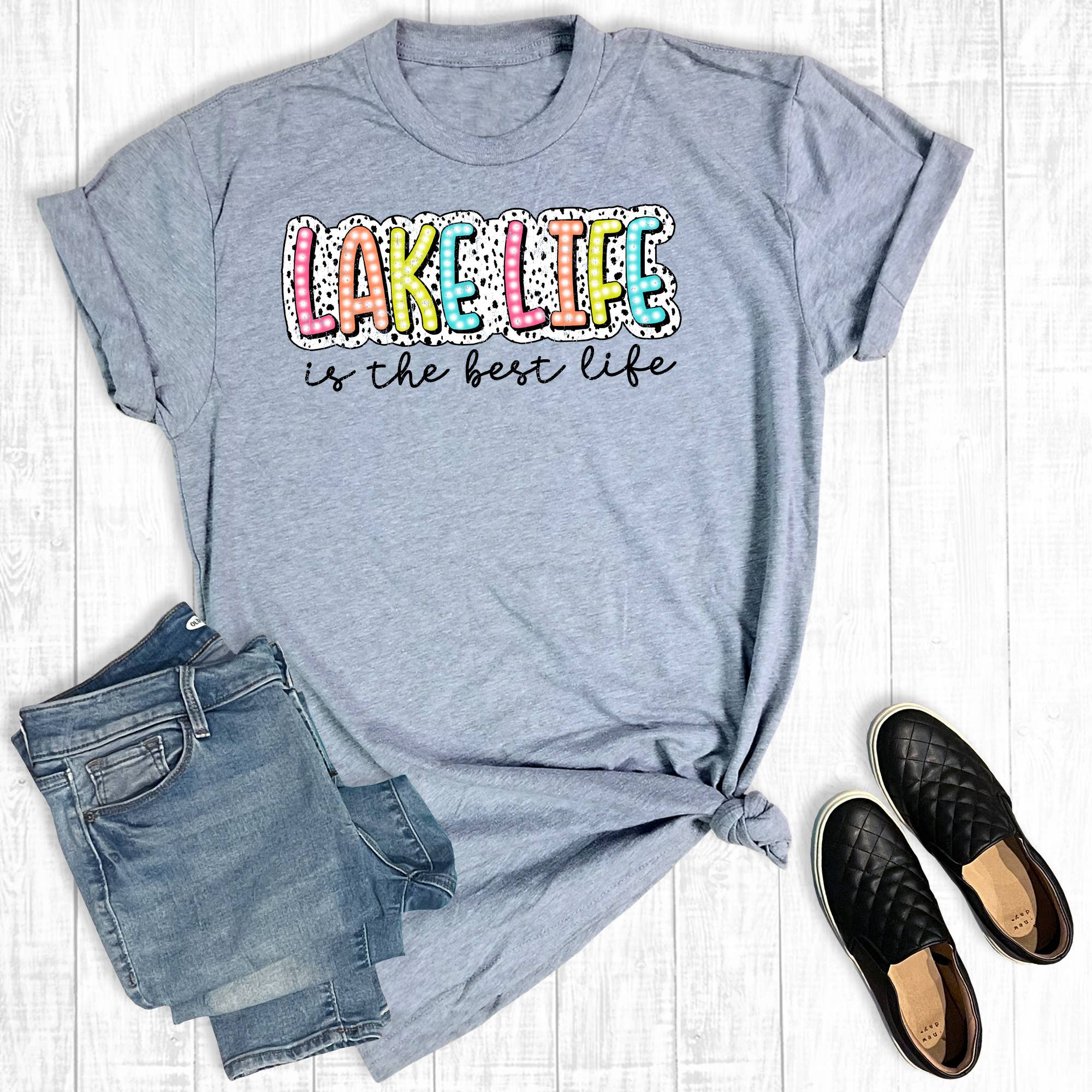 Summer Vacation Lake Life Is the Best Life Graphic Tee Hoodie, Sweatshirt | PodTeesHub.com